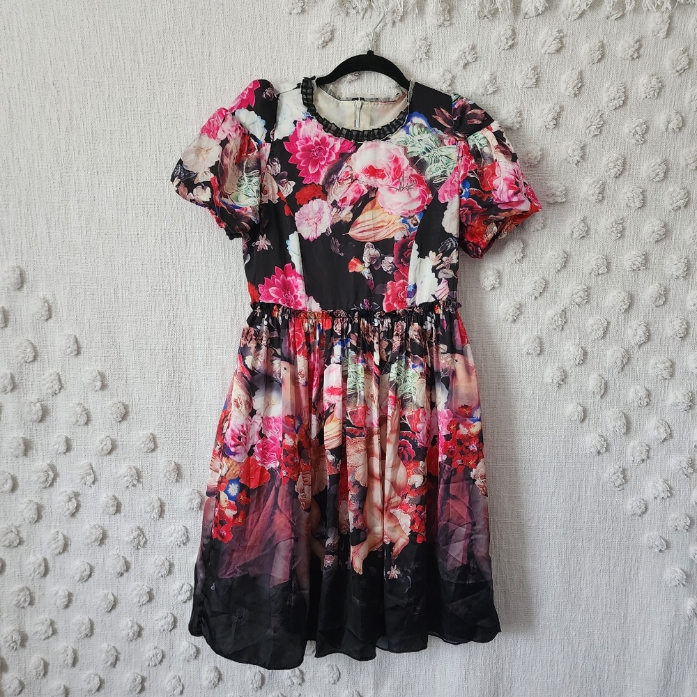 Floral Puff Sleeve Dress